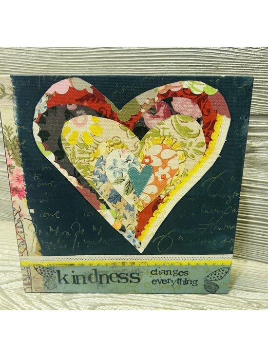 Kelly Rae Roberts Other - Kelly Rae Roberts Kindness Changes Everything Boho Block Plaque Sign Demdaco 6”